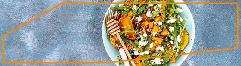 Zdravá večeře | Quinoa salát s pečenou dýní, fetou a rukolou: 1 Zdravá večeře | Quinoa salát s pečenou dýní, fetou a rukolou: