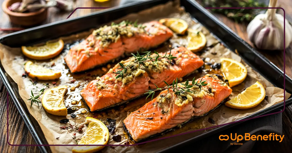 Zdravá večeře | Pečený losos s bylinkami s eStravenkou 27 Zdravá večeře | Pečený losos s bylinkami s eStravenkou