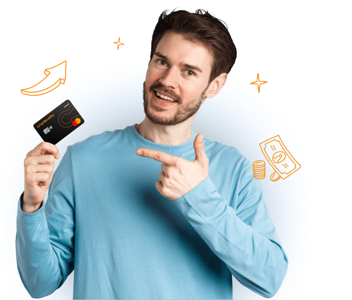 Tax advantage 2 eStravenka man wearing blue t shirt holding benefit card.png